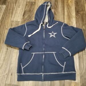 Dallas Cowboys Hoodie Medium Pro Line Blue Full Zip 1960 Cotton Football NFL